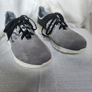 Naot Buzz Women 35 US 4-4.5 Black Grey Snake Print Leather Sneakers